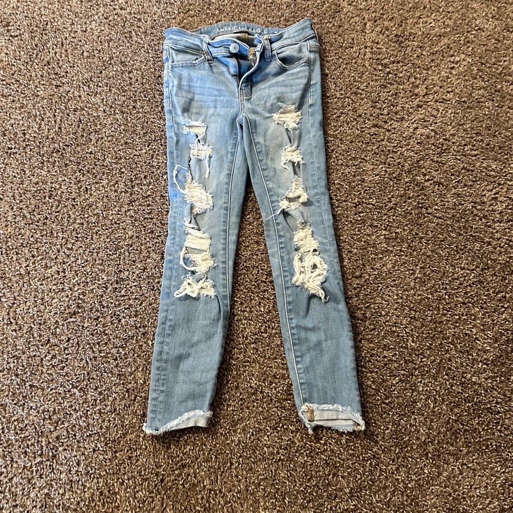 AMERICAN EAGLE Next Level Ripper Super High-Waisted Jegging